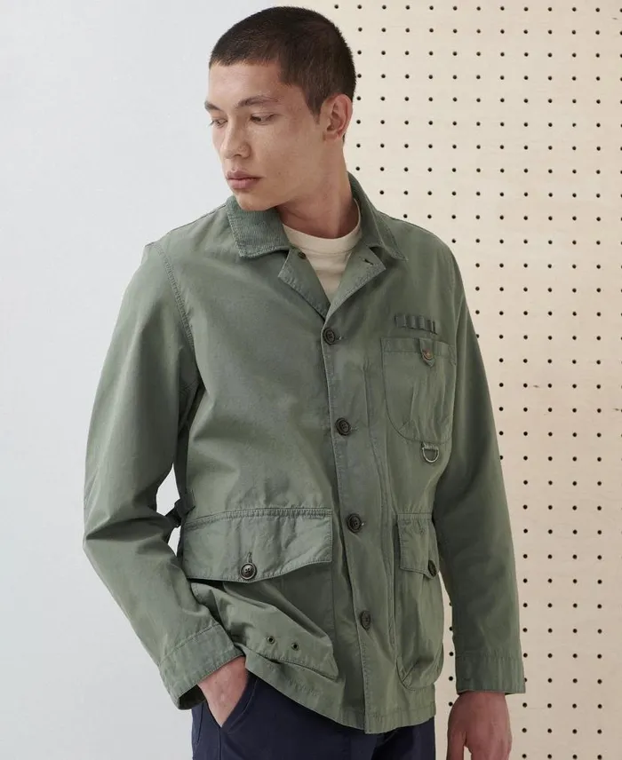 Cotton Salter Overshirt Classic Navy Men Barbour Casual Jackets