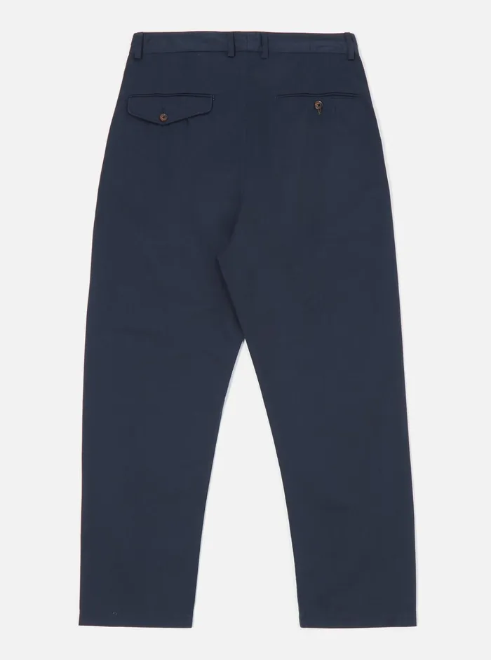 Cotton Twill Men Universal Works Universal Works Double Pleat Pant In Navy Twill