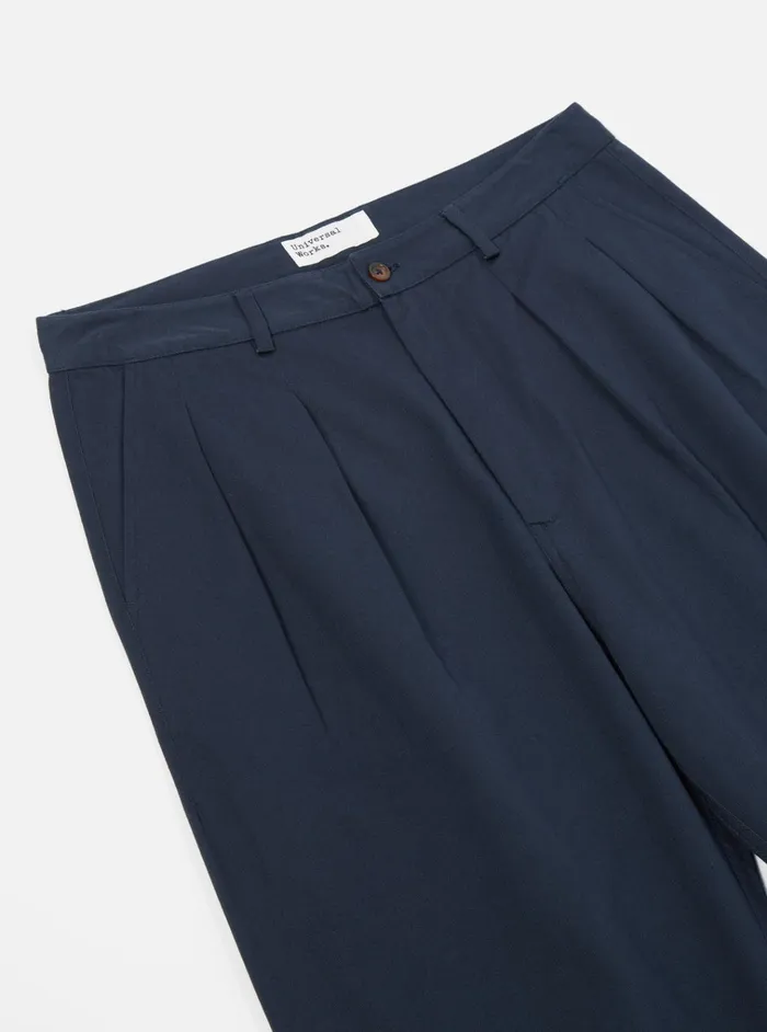 Cotton Twill Men Universal Works Universal Works Double Pleat Pant In Navy Twill