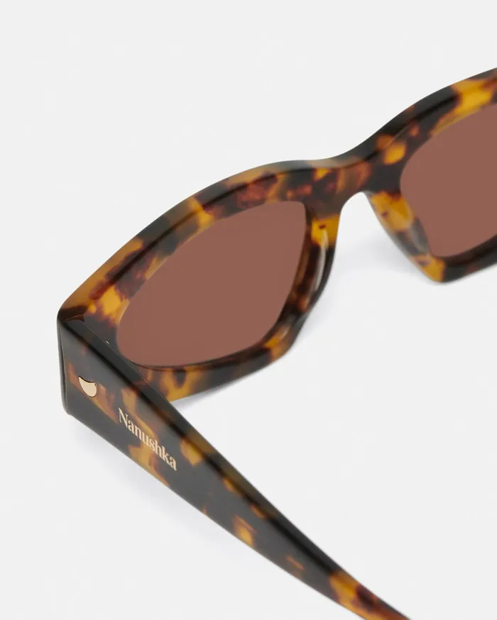Crista BioPlastic DFrame Sunglasses Dark Amber Women Nanushka Eyewear