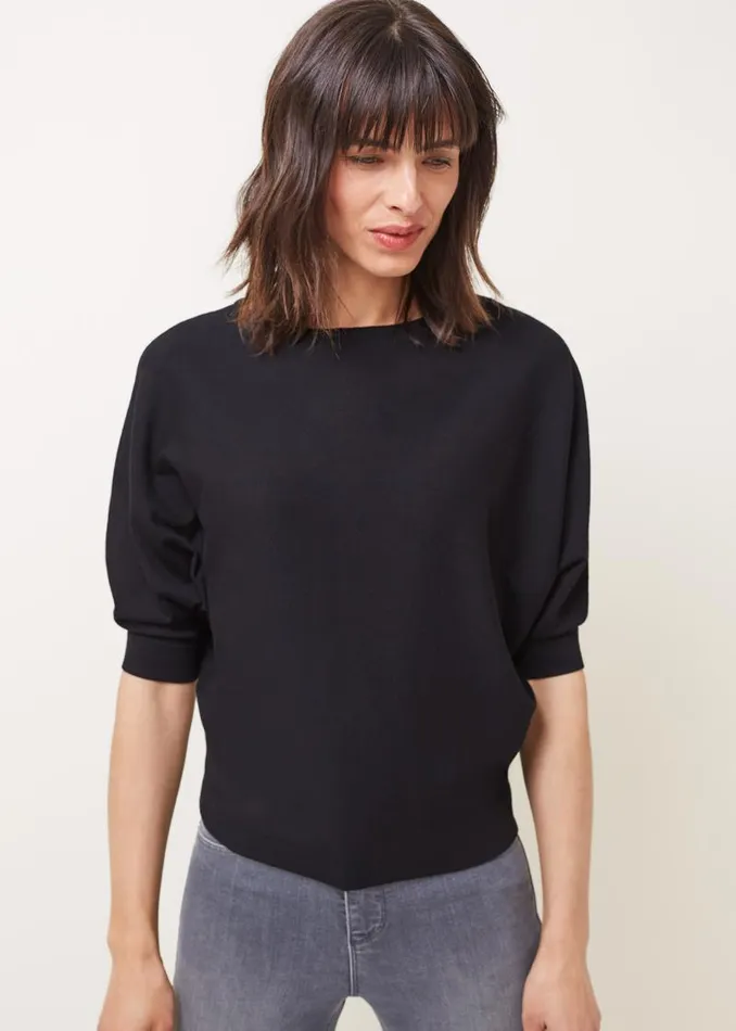 Cristine Batwing Fine Knit Jumper Black Women Phase Eight Knitwear
