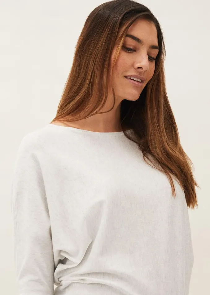 Cristine Fine Knit Jumper Grey Women Phase Eight Knitwear