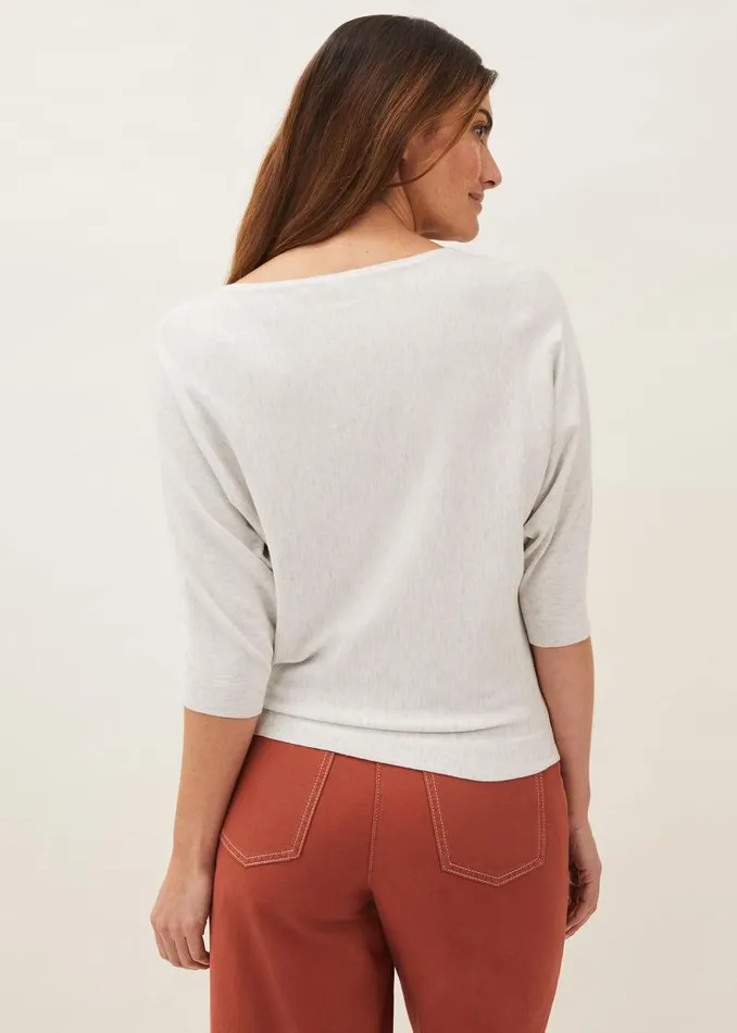 Cristine Fine Knit Jumper Grey Women Phase Eight Knitwear