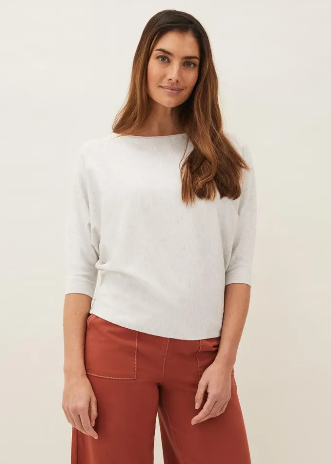 Cristine Fine Knit Jumper Grey Women Phase Eight Knitwear