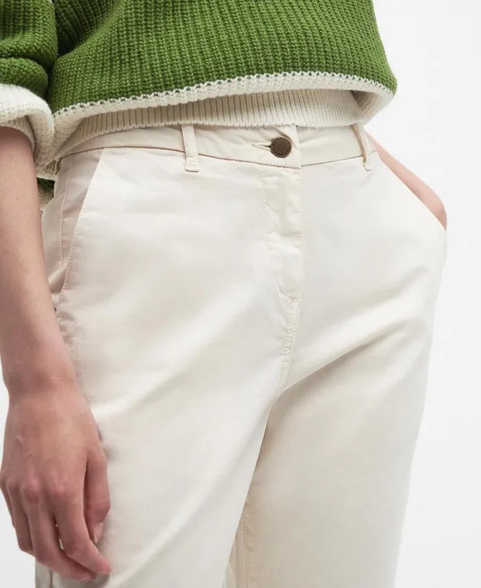 Cropped Chinos Classic Navy Women Barbour Trousers and Shorts