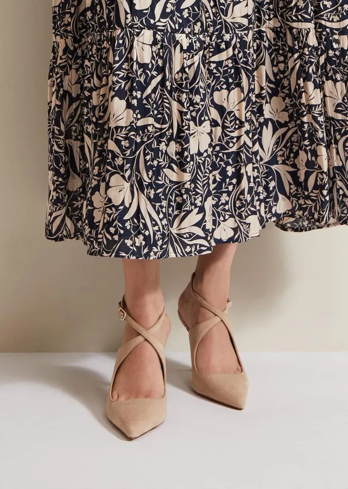 Cross Over Ankle Shoes Neutral Women Phase Eight Occasion Shoes