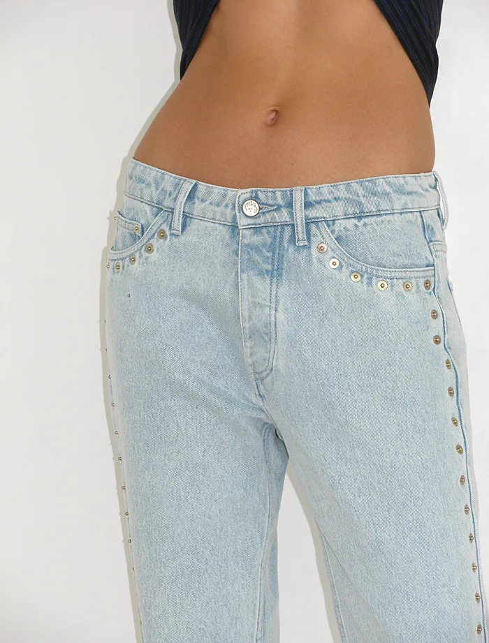 Crowd Light Denim Women Paloma Wool Jeans