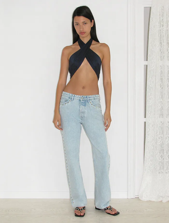 Crowd Light Denim Women Paloma Wool Jeans
