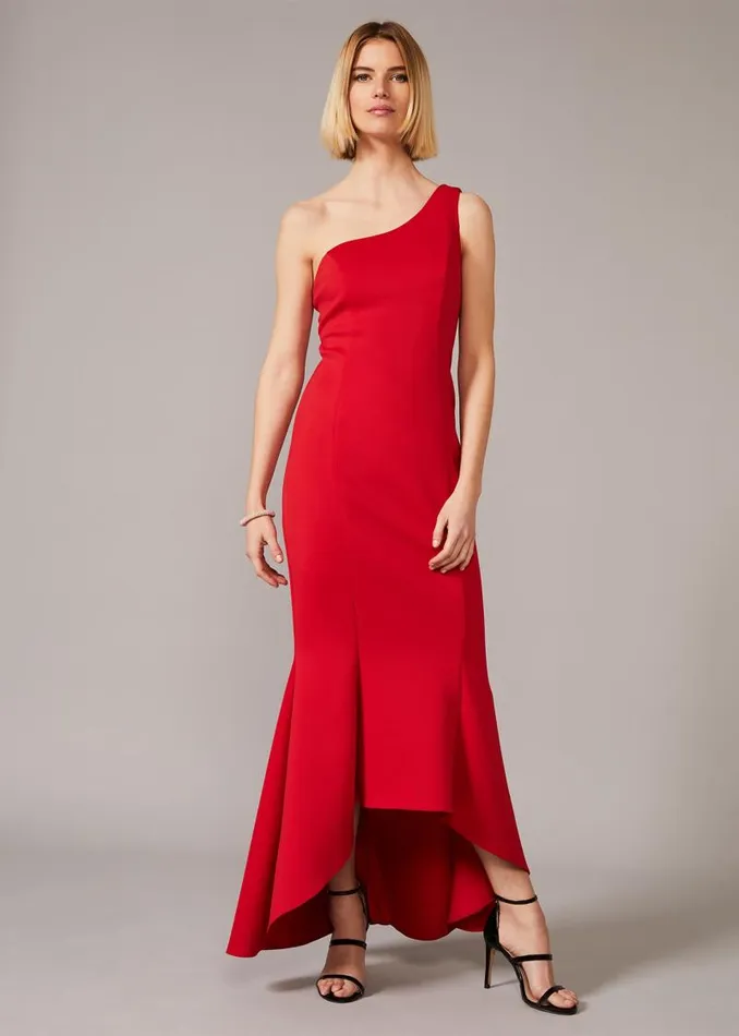 Dahlia One Shouldered Scuba Dress Scarlet Women Phase Eight Dresses