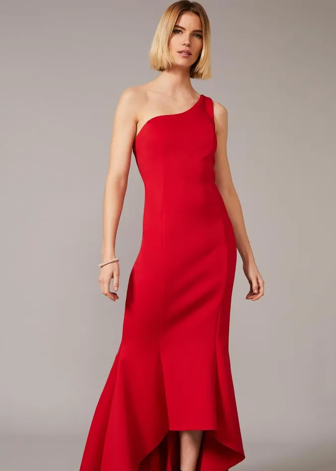 Dahlia One Shouldered Scuba Dress Scarlet Women Phase Eight Dresses