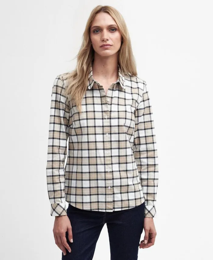 Daphne Tailored LongSleeved Shirt Bay Tartan Women Barbour Shirts and Blouses