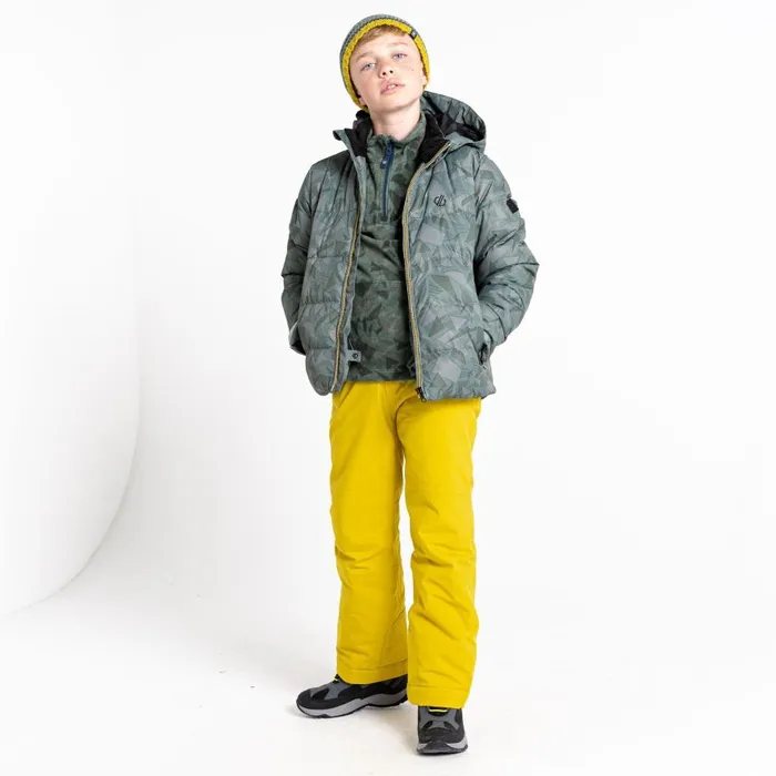 Dare 2b About Ski Jacket Green Geo Print Kids Insulated Jackets