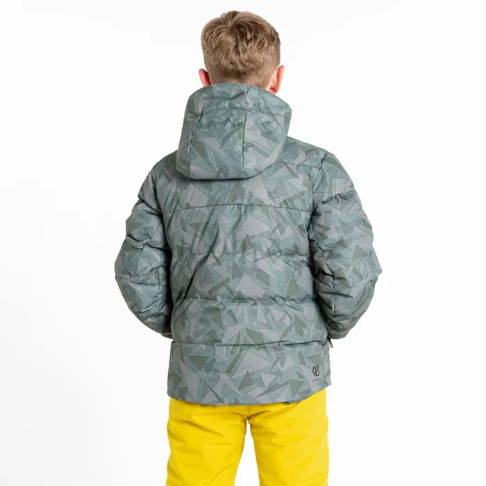 Dare 2b About Ski Jacket Green Geo Print Kids Insulated Jackets