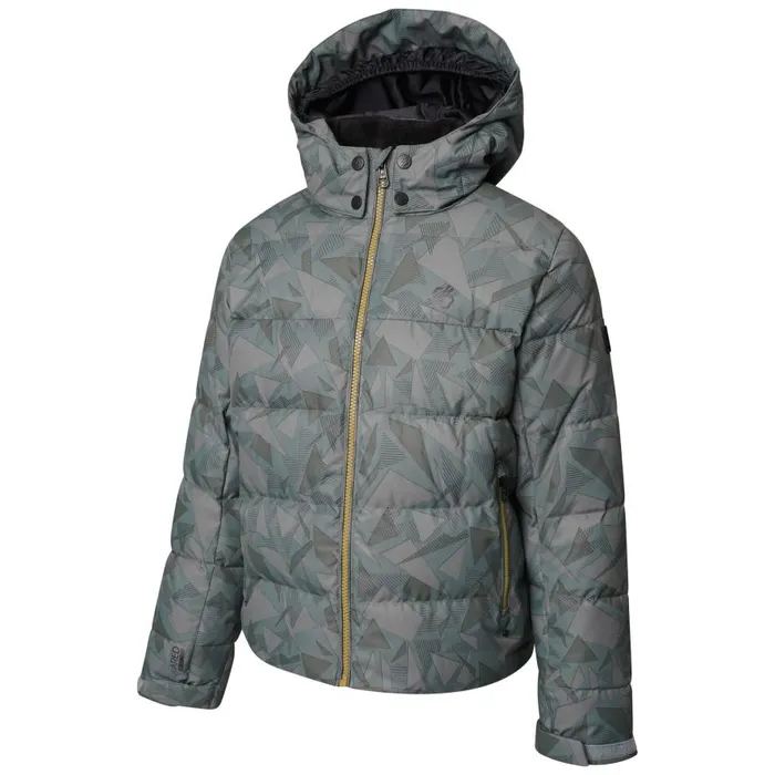 Dare 2b About Ski Jacket Green Geo Print Kids Insulated Jackets