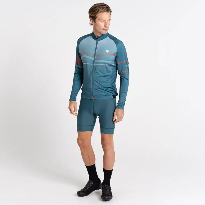 Dare 2b AEP Revolving Long Sleeved Jersey Mediterranean Green Men Cycling Jerseys