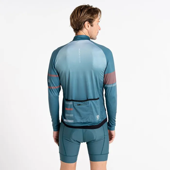 Dare 2b AEP Revolving Long Sleeved Jersey Mediterranean Green Men Cycling Jerseys