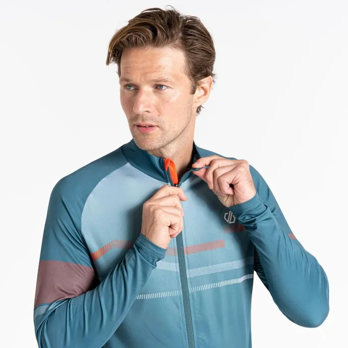 Dare 2b AEP Revolving Long Sleeved Jersey Mediterranean Green Men Cycling Jerseys