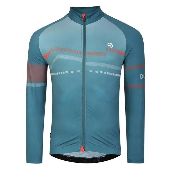 Dare 2b AEP Revolving Long Sleeved Jersey Mediterranean Green Men Cycling Jerseys
