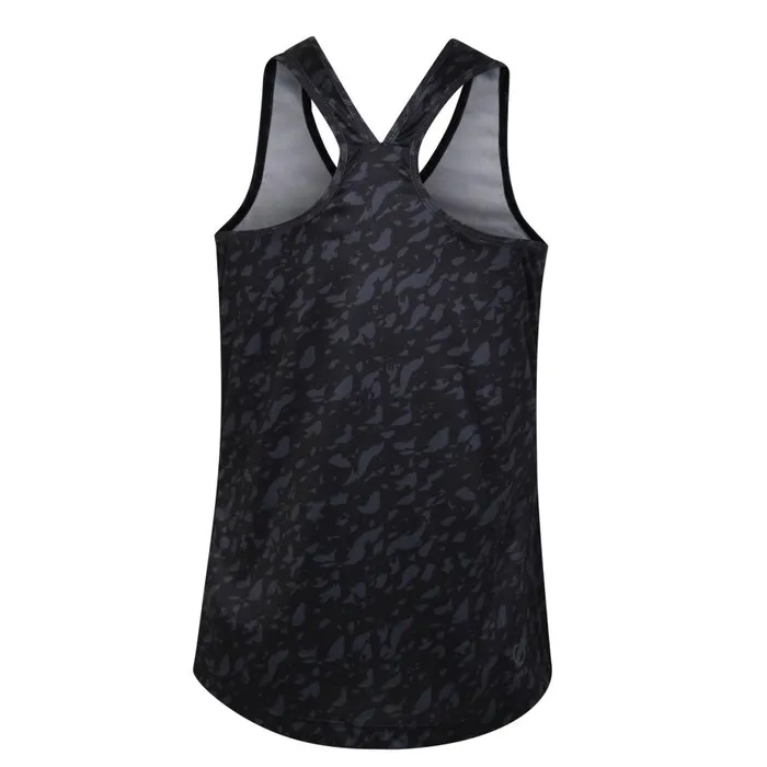 Dare 2b Ardency II Recycled Lightweight Vest Black Leaf Flow Print Women Gym Tops