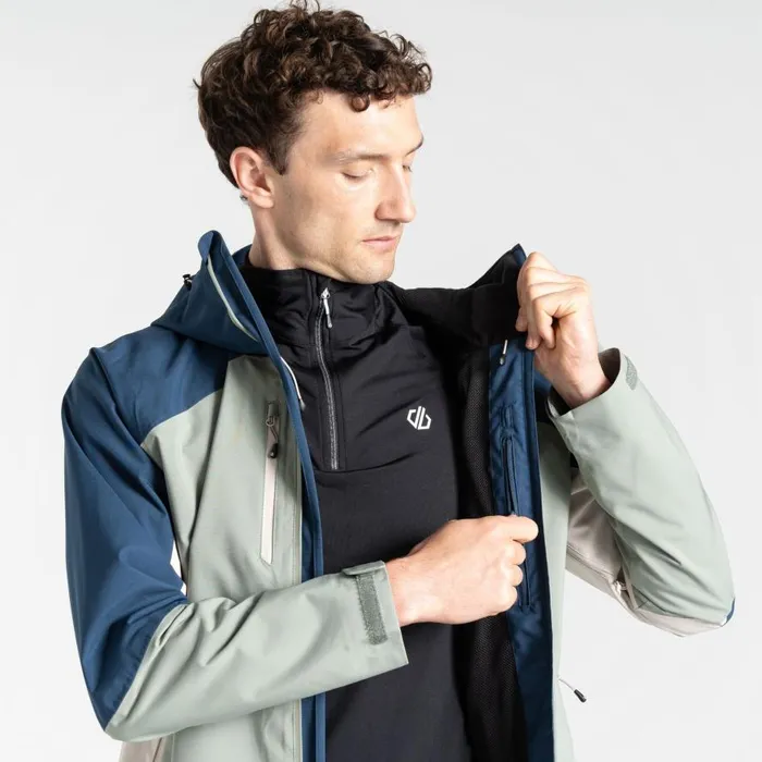 Dare 2b Arising II Waterproof Jacket Green Moonlight Denim Men Waterproof Jackets