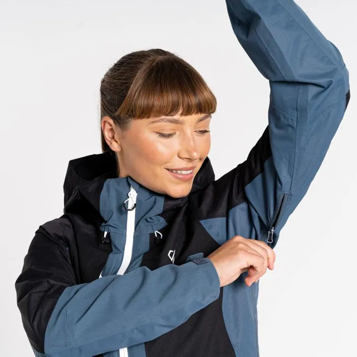 Dare 2b Assuring Waterproof Jacket Orion Grey Black Women Waterproof Jackets
