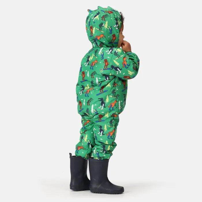 Dare 2b Bambino II Insulated Snowsuit Trek Green Dinosaur Kids Insulated Jackets
