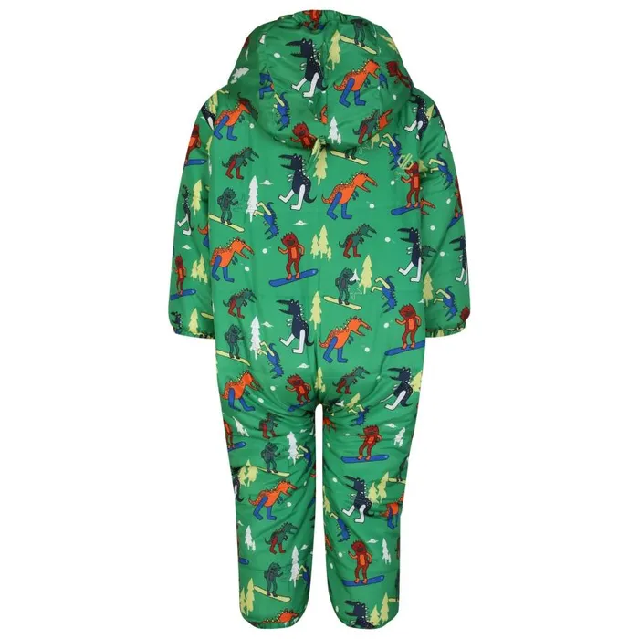 Dare 2b Bambino II Insulated Snowsuit Trek Green Dinosaur Kids Insulated Jackets