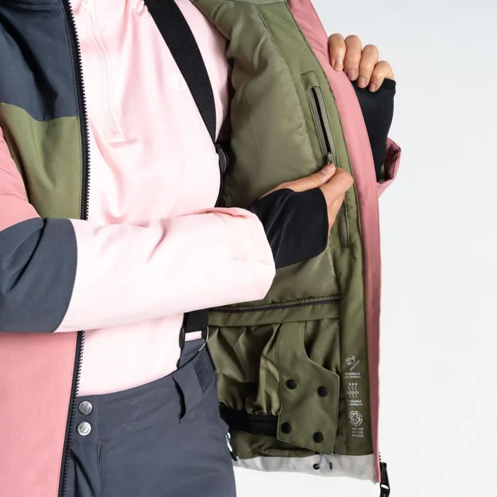 Dare 2b Banded Ski Jacket Dusty Rose Green Women Ski Jacket