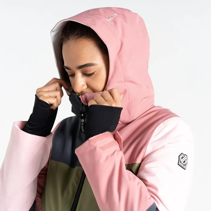Dare 2b Banded Ski Jacket Dusty Rose Green Women Ski Jacket