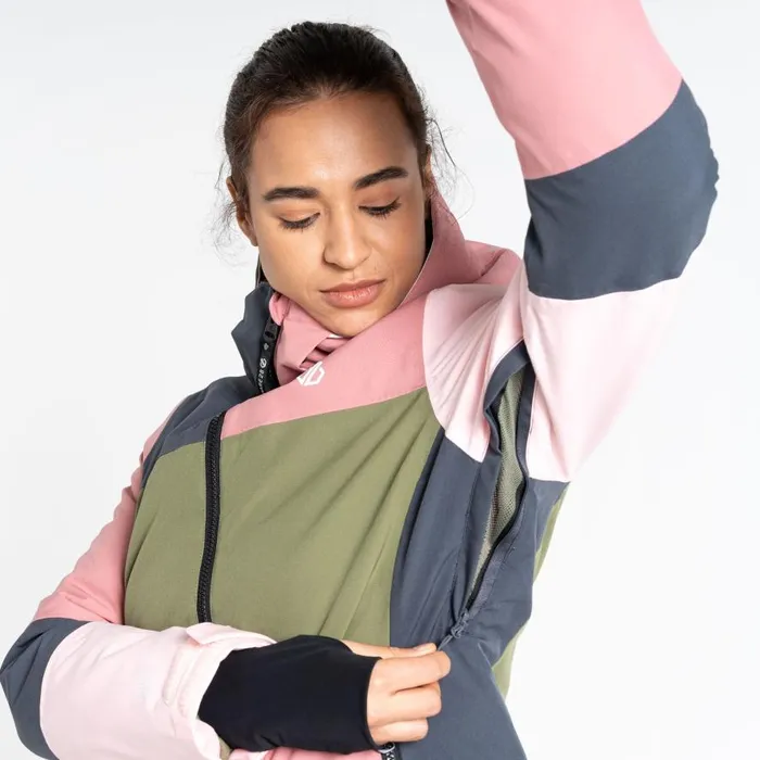 Dare 2b Banded Ski Jacket Dusty Rose Green Women Ski Jacket