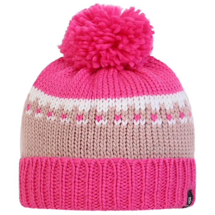 Dare 2b Boffin Bobble Hat Pure Pink Kids Hats