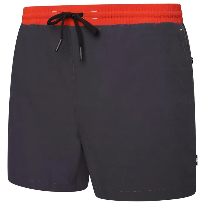 Dare 2b Cascade Lightweight Shorts Ebony Grey Trail Blaze Red Men Gym Shorts
