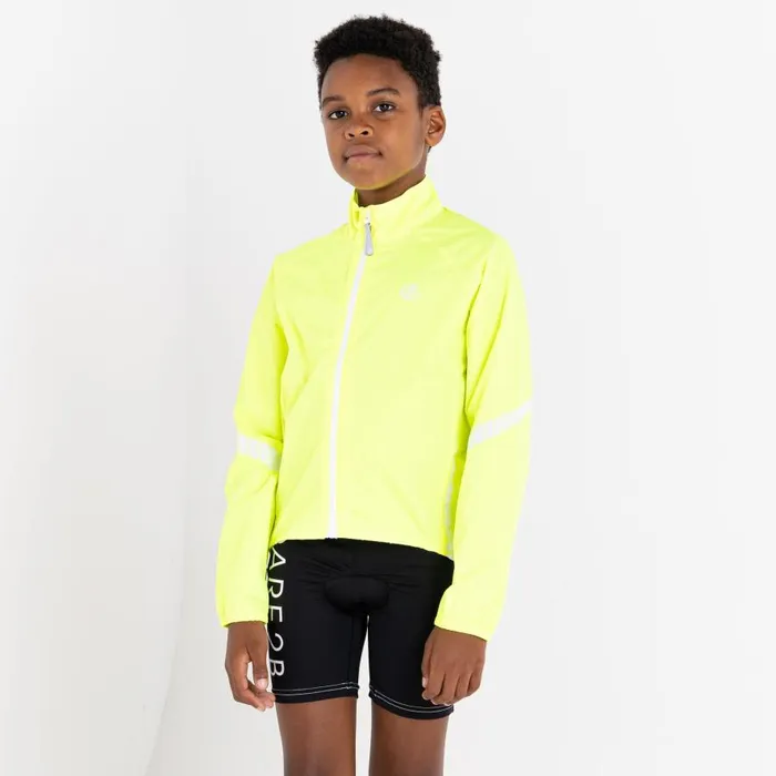 Dare 2b Cordial Waterproof Shell Jacket Fluro Yellow Kids Waterproof Jackets