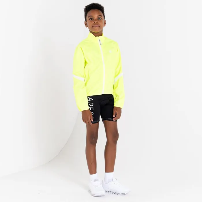 Dare 2b Cordial Waterproof Shell Jacket Fluro Yellow Kids Waterproof Jackets