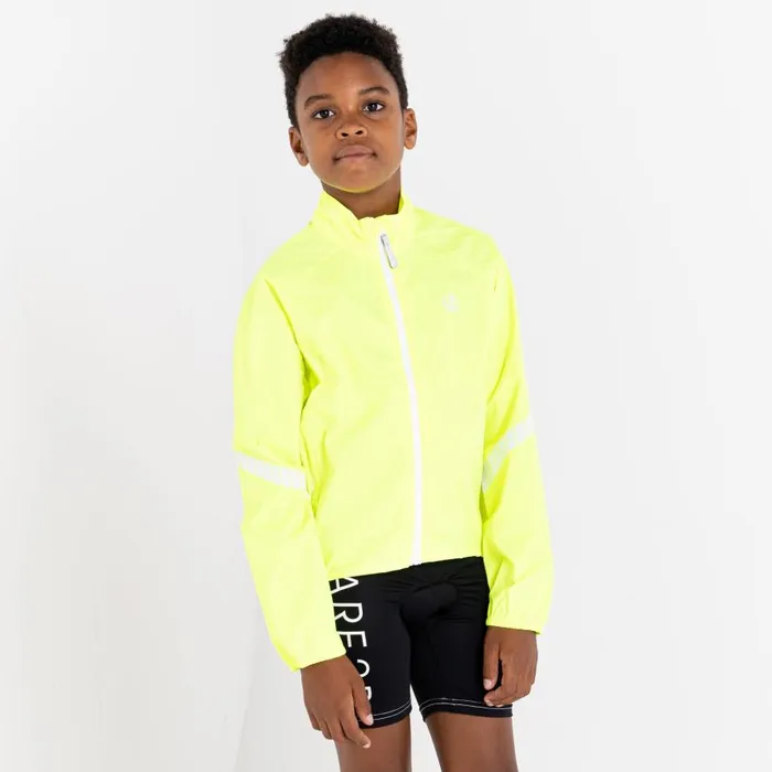 Dare 2b Cordial Waterproof Shell Jacket Fluro Yellow Kids Waterproof Jackets
