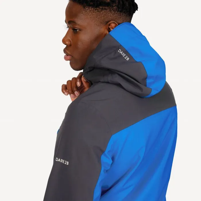 Dare 2b Diluent III Waterproof Jacket Athletic Blue Ebony Grey Men Waterproof Jackets