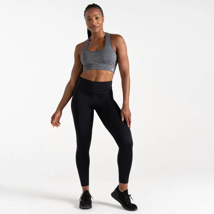 Dare 2b Don039t Sweat It II Sports Bra Ebony Grey Women Medium Impact