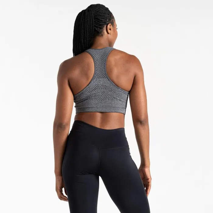 Dare 2b Don039t Sweat It II Sports Bra Ebony Grey Women Medium Impact