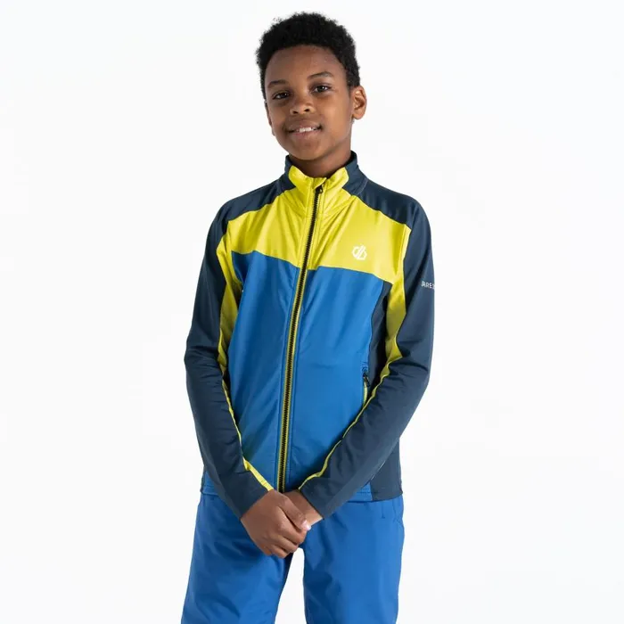 Dare 2b Emergent Core Stretch Midlayer Olympian Blue Yellow Kids Fleece