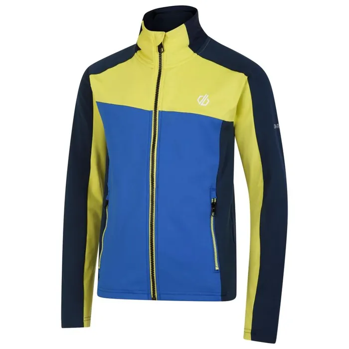 Dare 2b Emergent Core Stretch Midlayer Olympian Blue Yellow Kids Fleece
