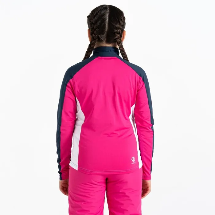 Dare 2b Emergent Core Stretch Midlayer Swedish Blue Pure Pink Kids Fleece