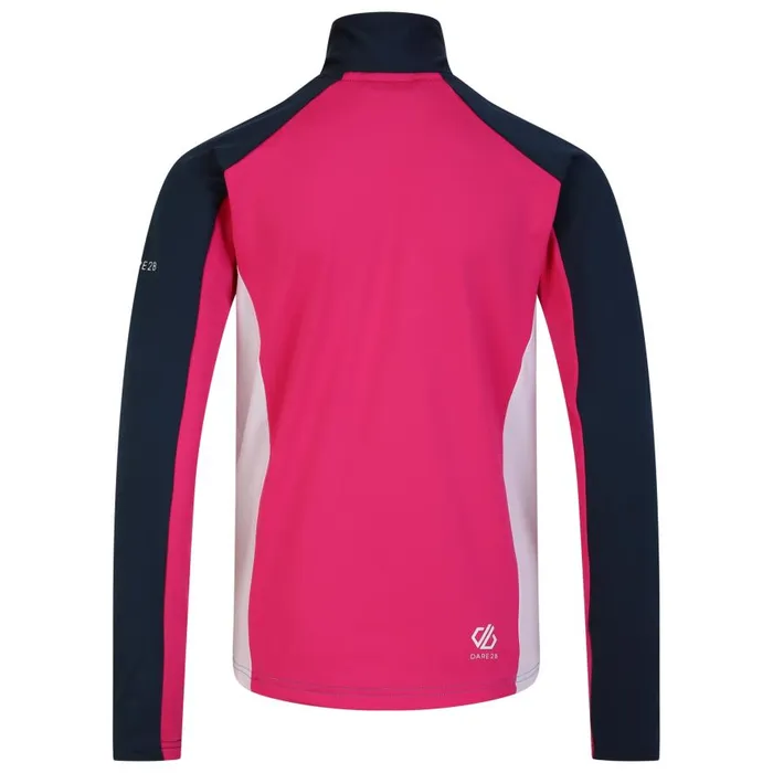 Dare 2b Emergent Core Stretch Midlayer Swedish Blue Pure Pink Kids Fleece