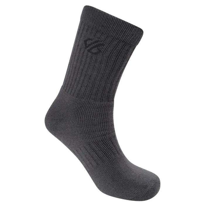 Dare 2b Essentials Sports Socks 2 Pack Ebony Grey WomenMen Socks
