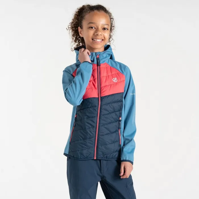 Dare 2b Explore Hybrid Jacket Sorbet Pink Blue Kids Lightweight Jackets