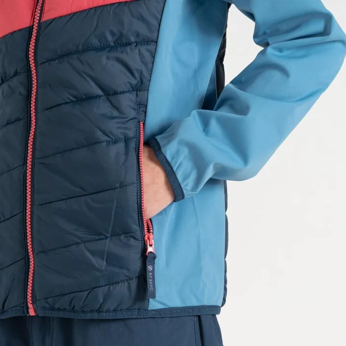 Dare 2b Explore Hybrid Jacket Sorbet Pink Blue Kids Lightweight Jackets