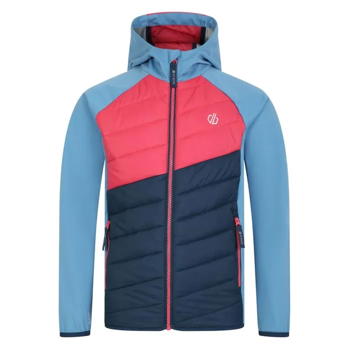 Dare 2b Explore Hybrid Jacket Sorbet Pink Blue Kids Lightweight Jackets