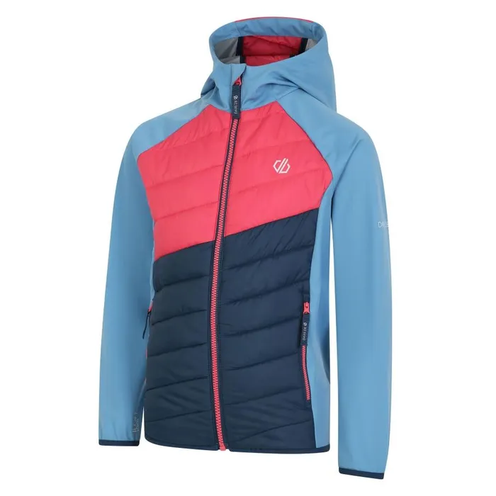 Dare 2b Explore Hybrid Jacket Sorbet Pink Blue Kids Lightweight Jackets