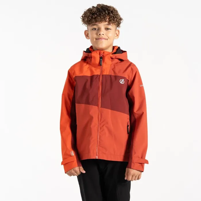 Dare 2b Explore II Waterproof Jacket Cinnamon Tuscan Red Kids Waterproof Jackets
