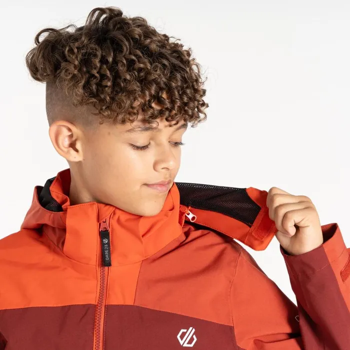 Dare 2b Explore II Waterproof Jacket Cinnamon Tuscan Red Kids Waterproof Jackets
