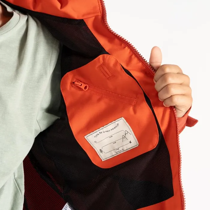 Dare 2b Explore II Waterproof Jacket Cinnamon Tuscan Red Kids Waterproof Jackets
